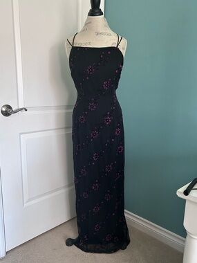 Vintage grunge/whimsigoth strappy prom dress size L